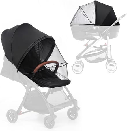 Universeel 2-in-1 Zonnescherm en Klamboe voor Kinderwagen