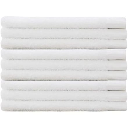 Cinderella Weekend Gastendoek - 34 x 50 cm - 550 g/m² - Hotelkwaliteit - Set van 9 - Wit