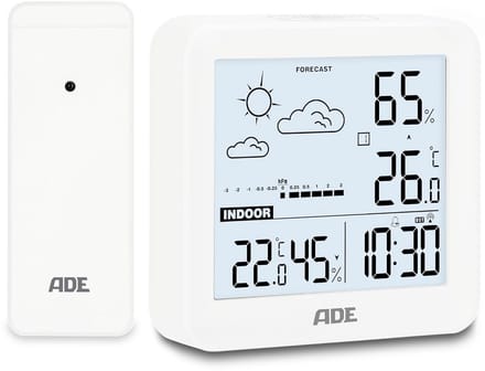 Digitale Weerstation met Binnen- en Buitensensor en Radio-gestuurde Klok