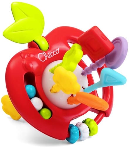 Chicco Multisensorische Trekkoord Appel - Montessori Grijp & Bijtspeelgoed (1-3 Jaar)