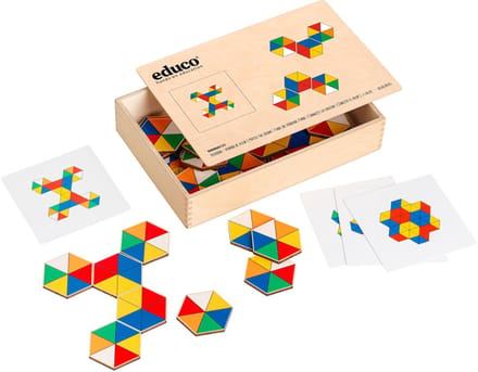 Hexagon - verbind de kleur - Educo - Educatief speelgoed