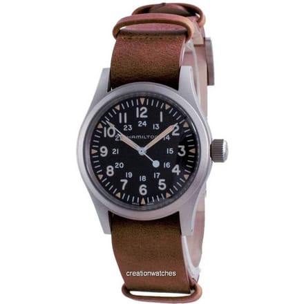 Hamilton Khaki Field Zwarte Wijzerplaat Mechanisch H69439531 Herenhorloge black