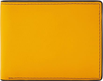 FOSSIL Leren Portemonnee Steven FPW Bifold Wallet Golden Yellow Mosterdgeel