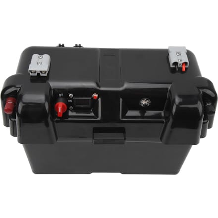 Marine Batterijlader Box Dubbele USB-aansluiting 12V Snelkoppeling Spanningsindicator Slimme Motorbatterij black