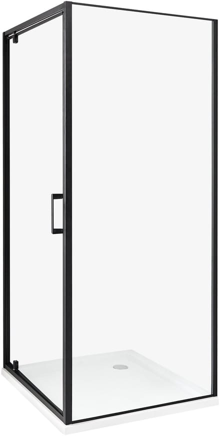 DARLI - Douchecabine - Zwart - 80 x 80 x 185 cm - Veiligheidsglas