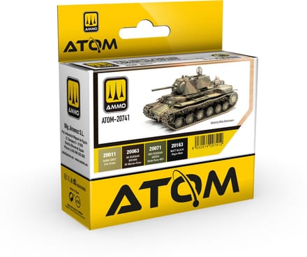 AMMO by Mig Jimenez Hobbyverf Acrylverf - MIG 20741 ATOM WWII Sovjetvoertuigen Camouflage Kleurenset - Acryl Set 4x20ml Verf set - 4x 20 ml