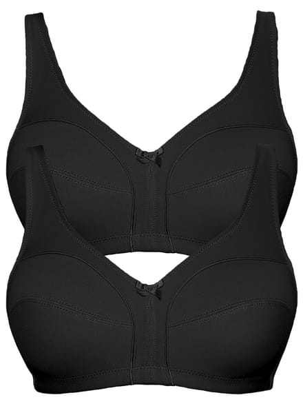 2-pack katoenen soft beha Basic