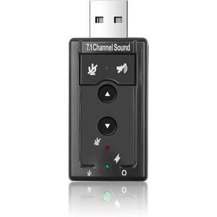 Nieuwste Nieuwe 7.1 CH-kanaals USB 2.0 3D-audiogeluidskaartadapter Microfoonluidspreker