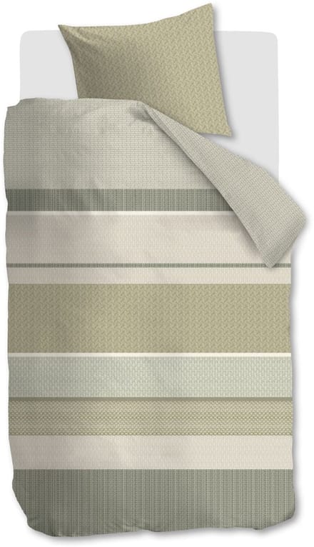 Beddinghouse Hilde dekbedovertrek - Eenpersoons - 140 x 200/220 cm - Grijs Groen