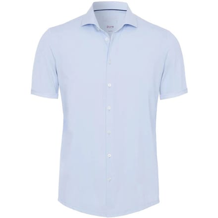Pure The Functional Shirt KM Blauw - Maat 40 - Heren - Overhemden Formeel