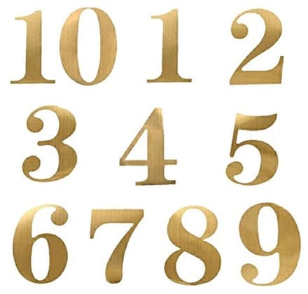 Solidchoice - Decoratieve Aantal Stickers voor Tafelkaarten, Goud 1-20