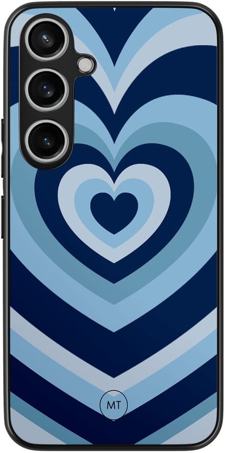 Hoesje geschikt voor Samsung Galaxy A35 5G - Hart blauw - TPU Hard Case Backcover - Blauw - Mooie Telefoonhoesjes
