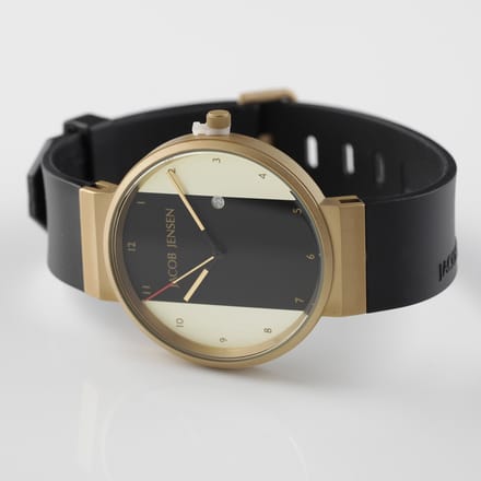 Jacob Jensen 734 horloge heren - zwart - edelstaal doubl�