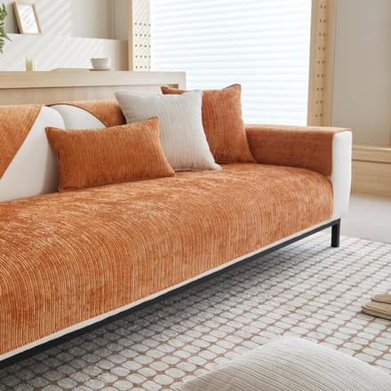 Chenille Sofakussen High-End Vier Seizoenen Universeel Antislip Sofazitkussens Streep Hoes Handdoek 90*210cm