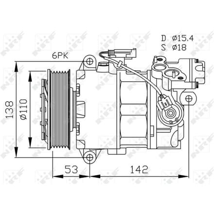 Compressor airconditioning NRF KLIMA NRF 32463