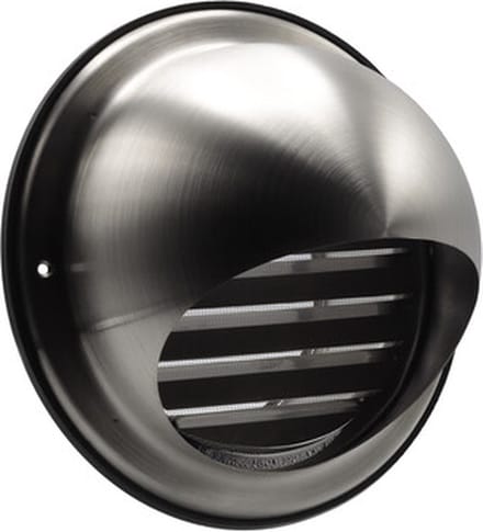 Plieger buitenrooster RVS bol model af met 150mm RVS