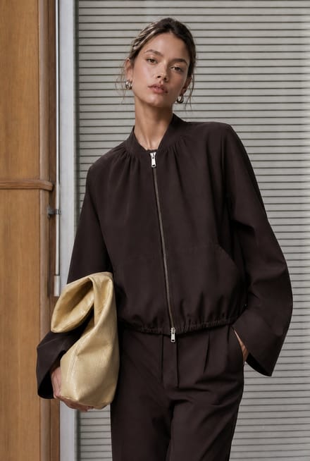 Eliana jacket technical jersey | Chocolate - Chocolate / S