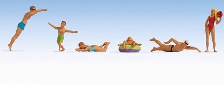 NOCH 0045849 TT Aan het zwemmen figuren Geverfd, Staand, Liggend