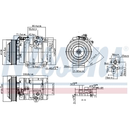 Compressor, airconditioner NISSENS 890371