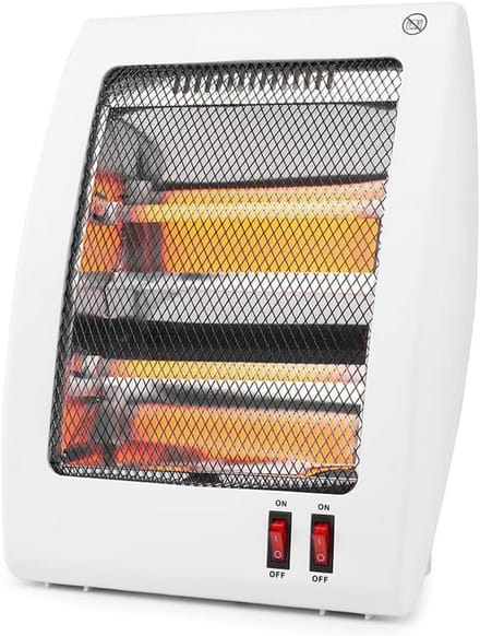 Draagbare Elektrische Kachel met 2 Kwartsbuizen - Compact Tafelmodel