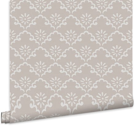 Laura Ashley Coralie Behang - Bloemen - 10mx52cm - Beige