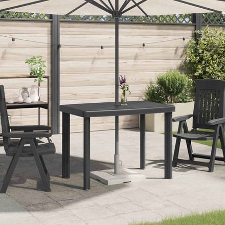 vidaXL - Tuintafel - 101x68x72 - cm - kunststof - antraciet