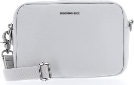 MANDARINA DUCK Leren Schoudertas Mellow Leather Crossbody Camera Bag Nimbus Cloud Lichtgrijs