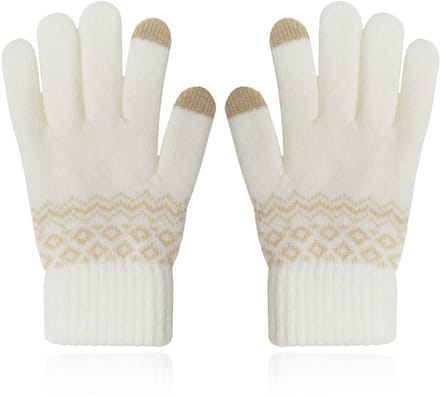 LGT JWLS Winterse Dameshandschoenen - Beige Wit