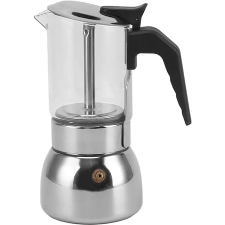 Glazen Bovenkant Kookplaat Moka Pot Elektrische Kookplaat Moka Pot met Roestvrijstalen Basis Klassiek Koffiezetapparaat 4 Cup white