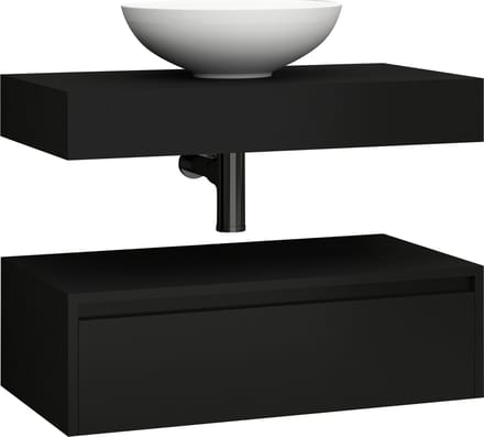 ALONI LINA wastafelonderkast – 80 cm – Mat zwart