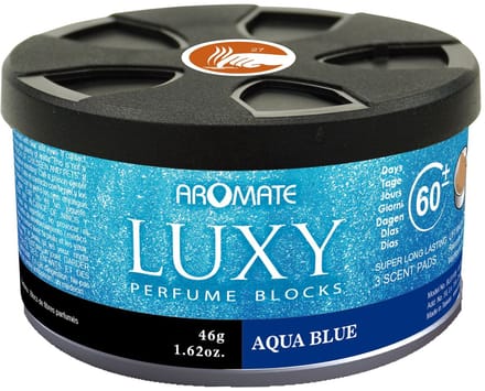 AIRE Luchtverfrisser LUXY AQUA BLUE Perfume Block. Houdbaarheid ca. 60 dagen
