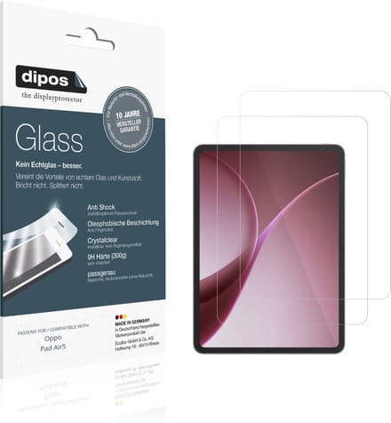 dipos – 2x Pantserfolie geschikt voor Oppo Pad Air5 | 9H Screenprotector