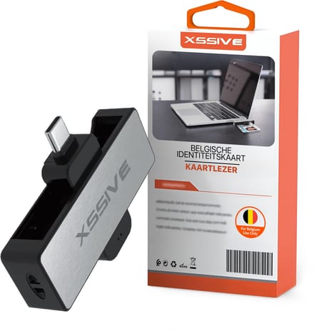 Xssive Kaartlezer Identiteitskaart Belgie - USB-C - ID Card Reader - Belgische eID Kaart Lezer - Geschikt voor
