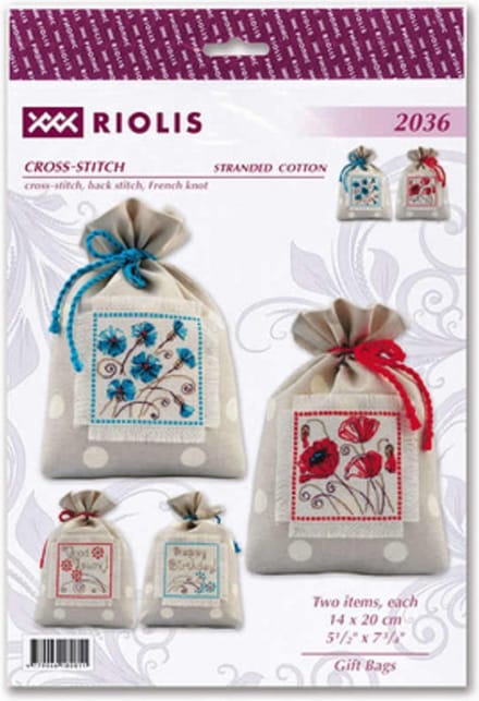 Borduurpakket - Wenszakjes - gift bags