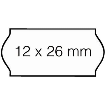 Prijsetiket 12x26mm open-data c6 afneembaar wit | 36 stuks