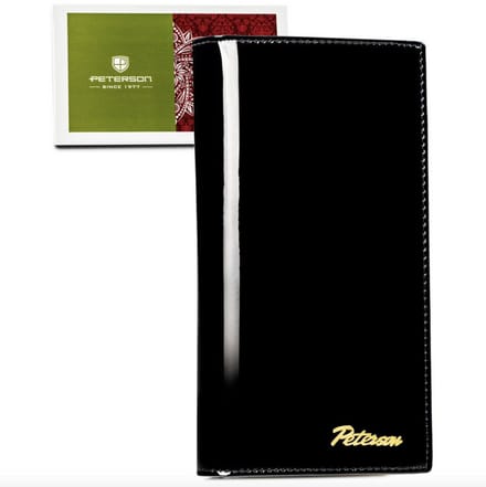 Peterson Serie - Groot Leren Damesportemonnee - Zwart - Magneetsluiting - RFID Bescherming