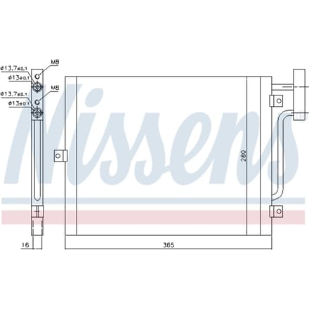 Condensator, airconditioning NISSENS 94715