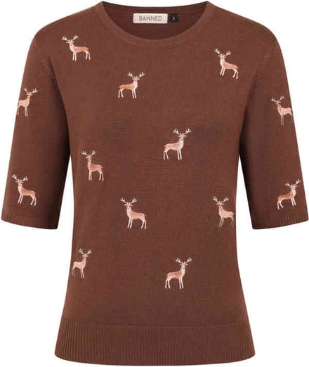 Banned - Ruby Sweet Deer Gebreide trui - L - Bruin