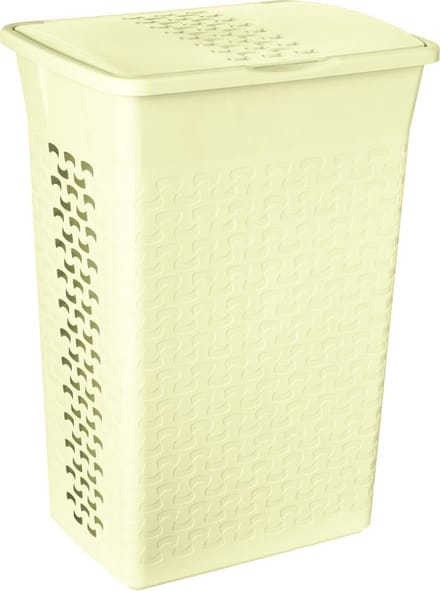 Rechthoekige wasmand BranQ Katoen 55L - Antiek wit