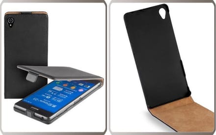 Lelycase Zwart Sony Xperia Z3 Eco Leather Flip Case Hoesje