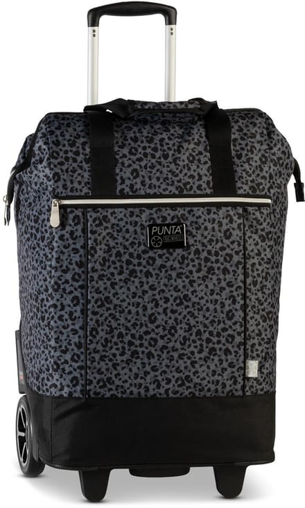 Punta Wheel Trolley Shopper Big Wheel Leopard Zwart/Grijs