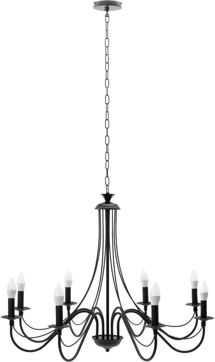 Toolight App648-8Cp Hanglamp Zwart 60X60X110Cm