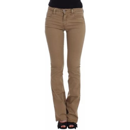 Costume National Beigekleurige Rechte Denim Broek Stretch Jeans
