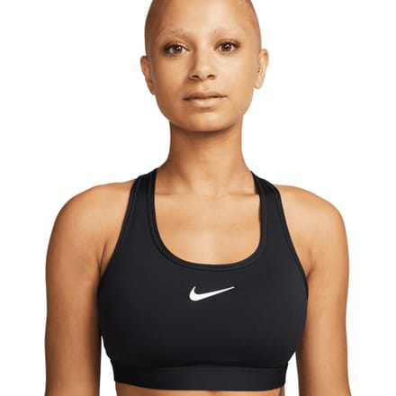 Nike Swoosh Sportbeha met medium ondersteuning Dames - zwart/wit - Maat XXS - Dames