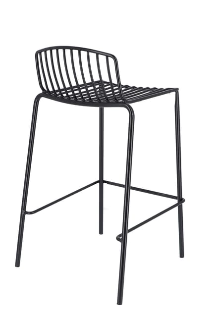 Jan Kurtz Mori barkruk - zwart - Zithoogte 65 cm