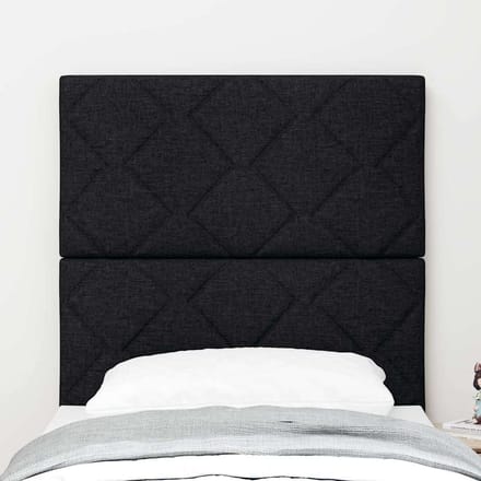 vidaXL - LED - Hoofdbord - Zwart - 80 - cm - Stof