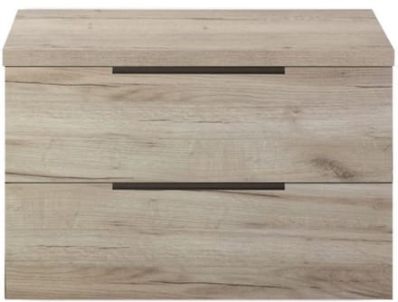 Seville Badmeubelset 80 cm - Wastafelblad Craft Oak Edge Greep