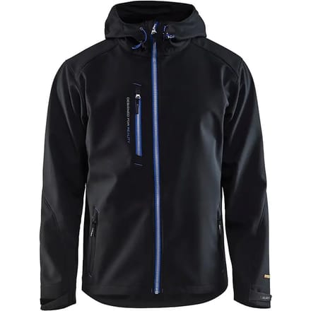 Blåkläder 4949-2517 Softshell Jack Zwart/Korenlblauw maat M