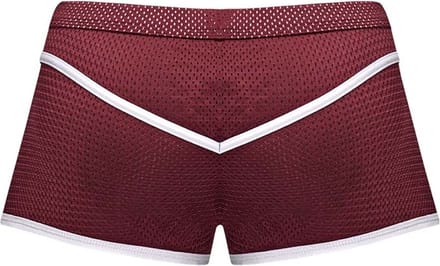 Male Power Mini Short - L burgundy Large