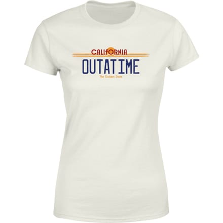 Back to the Future Outatime Plate Women's T-Shirt - Cream - XL